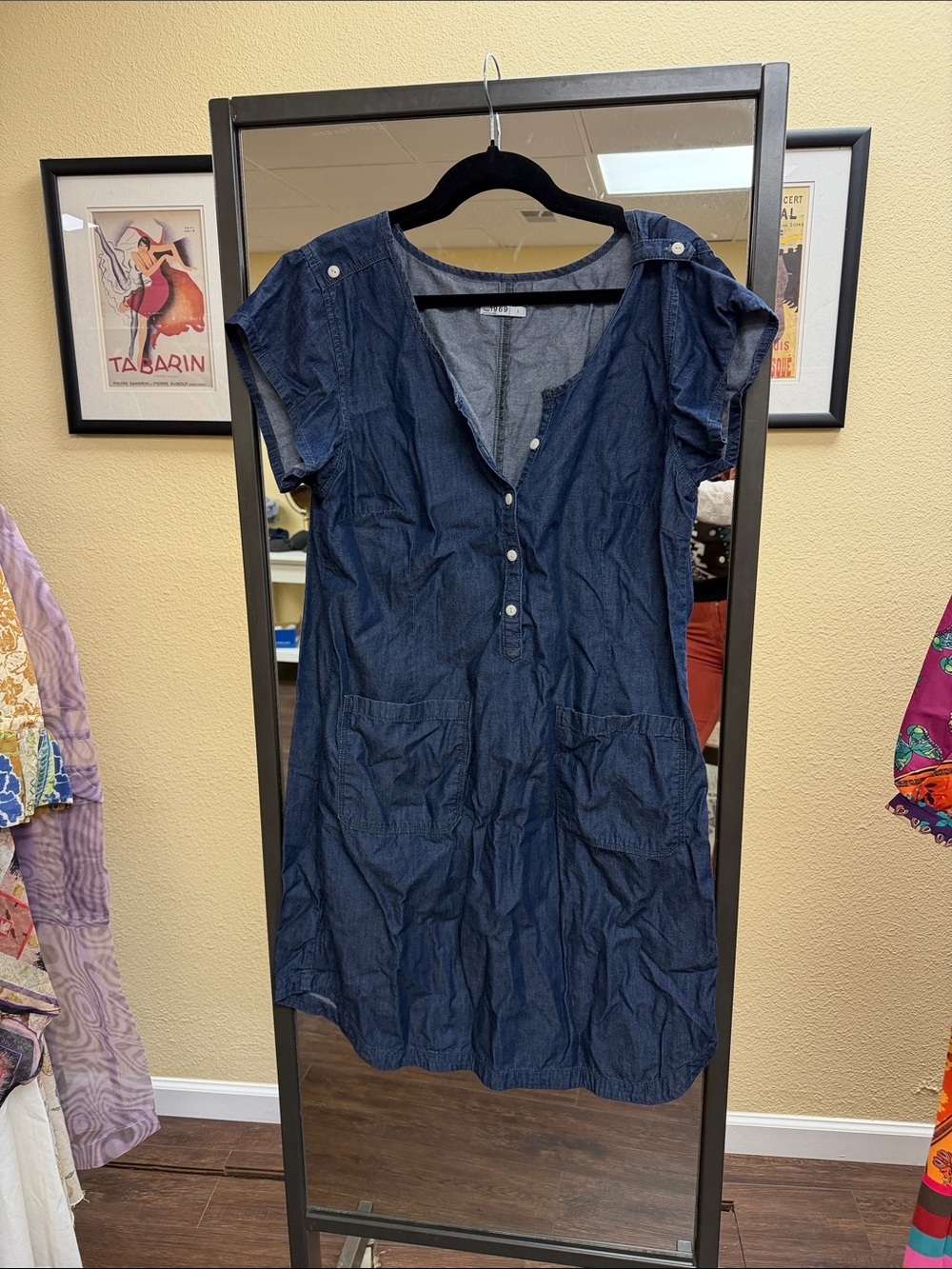 GAP Indigo Blue Denim Shirt Dress